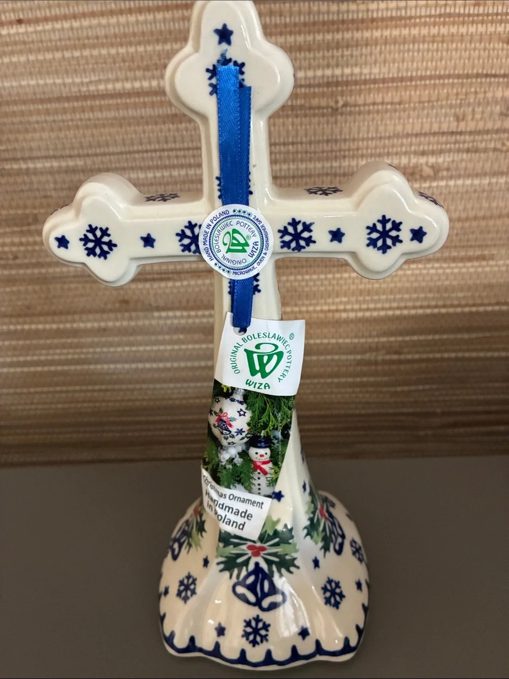 Polish Pottery Cross Bolesawiec Handmade in Poland